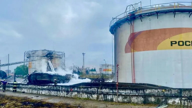 Ukrainian Drone Allegedly Triggers Oil Depot Fire in Sochi, Say Russian Officials