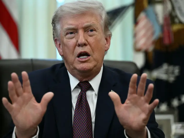 US President Donald Trump speaks after signing an executive order in the Oval Office of the White House in Washington, DC, on March 31, 2026. (Photo by Brendan SMIALOWSKI / AFP)
