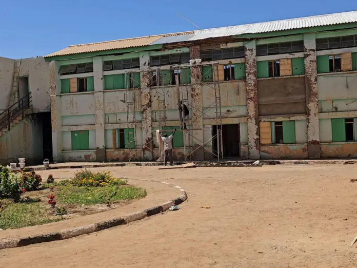 Work is underway to repair a number of buildings damaged by the war