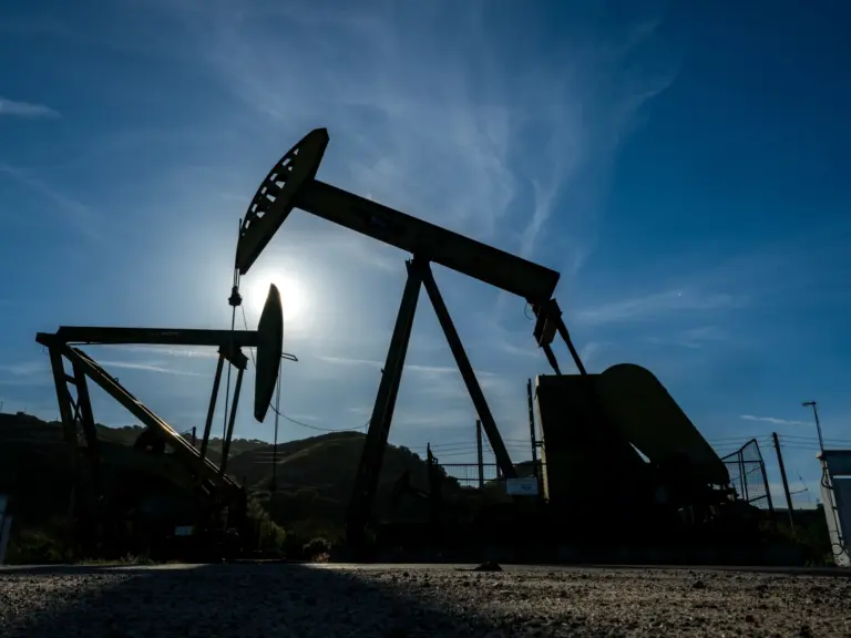 Wells at an oilfield.