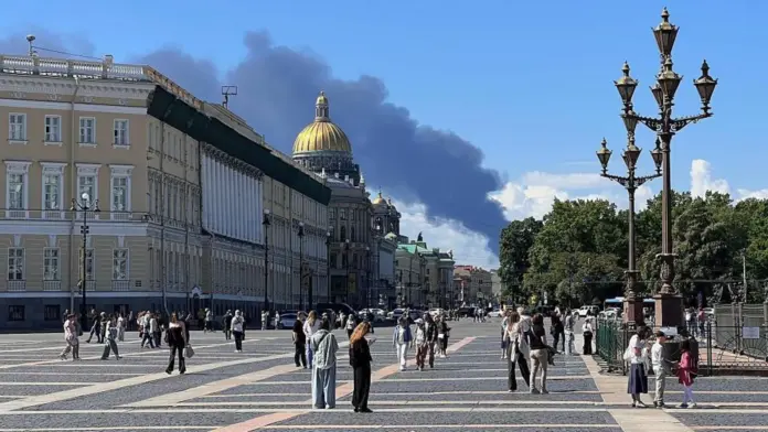 Ukrainian drones strike St Petersburg