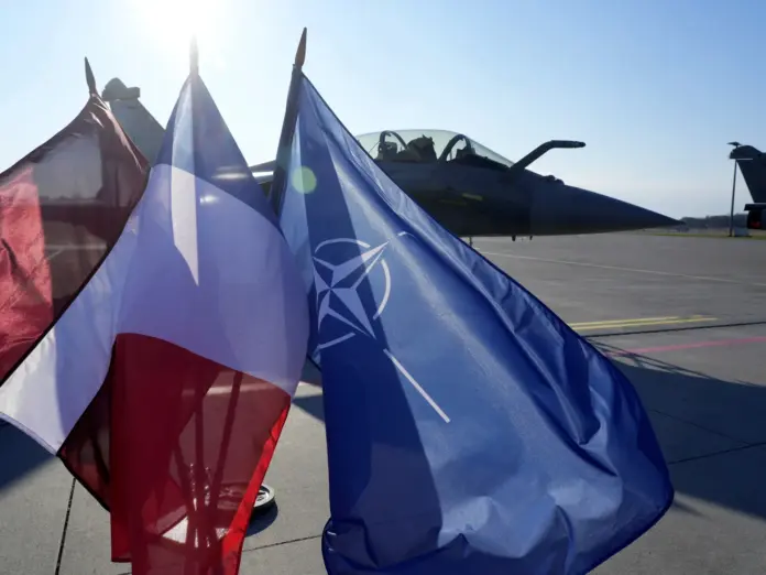 NATO jets Latvia drone